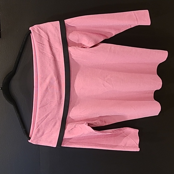 Katherine Barclay Pink with wide Neck 3/4 sleeve Silk blend knit top size Small - Picture 3 of 3